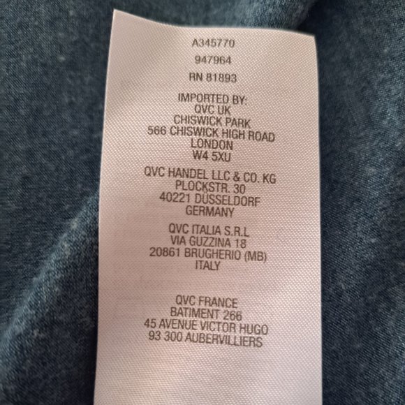 LOGO Lounge women's blue green LS gathered Waist knit midi length dress Sz M - Picture 2 of 7